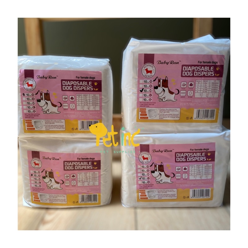 diapers pampers anjing kucing betina baby run size XS,S,M,L