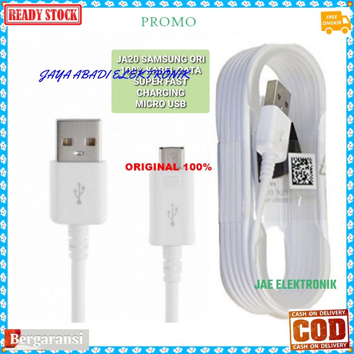 J20 samsung ori 100% kabel data fast charging cable micro usb v8 type b tipe hp handphone cas casan
