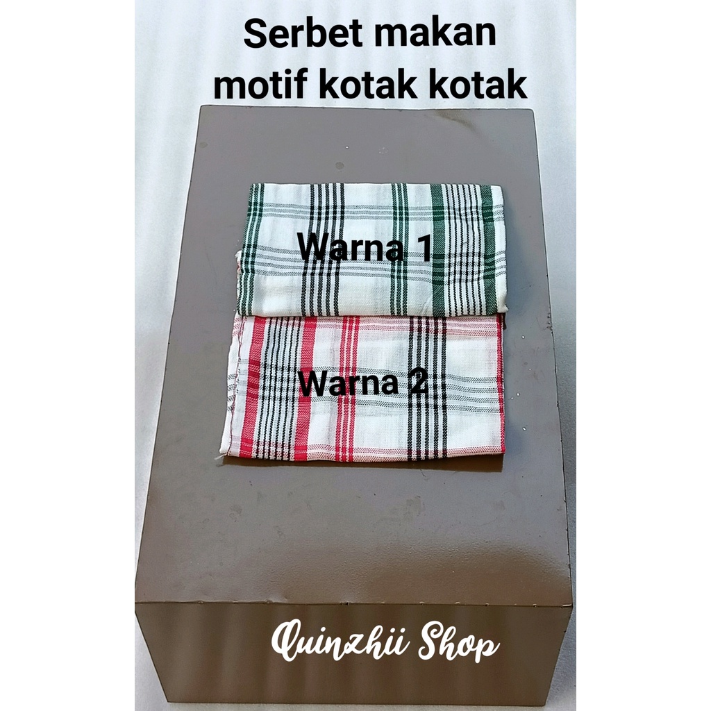Serbet Makan Motif Kotak Kotak