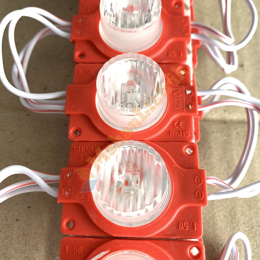 Lampu LED Modul 1 Mata DC 12 Volt 1.5 Watt Strip Jumbo LED Module 12V Merah