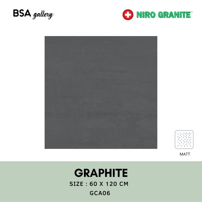 NIRO GRANITE GRAPHITE 60X120CM GCA06 / GRANIT LANTAI DINDING MATT