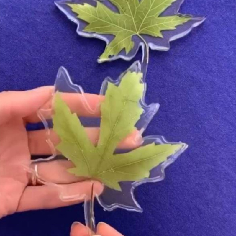 3pcs / Set Cetakan Resin Bentuk Daun Maple Untuk Dekorasi Dinding Rumah