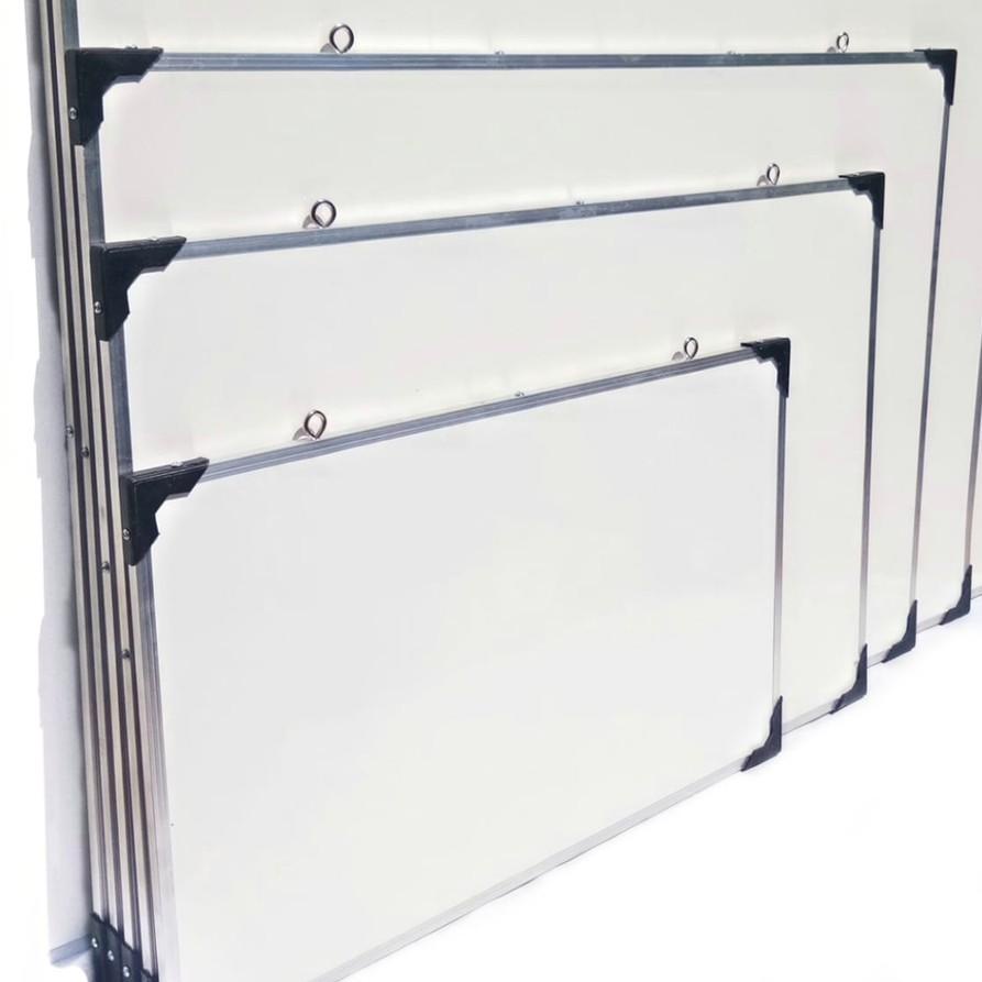 

Recomend Whiteboard/Papan Tulis/Papan Tulis ukuran 50X70 Whiteboard 2 sisi Sidol dan Kapur ✓