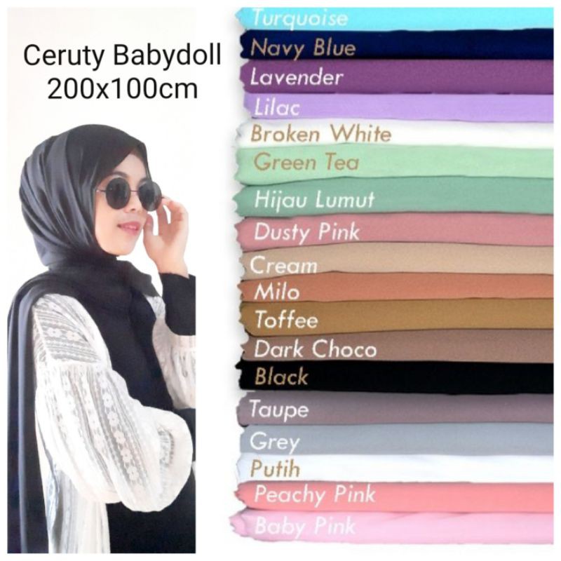 Pashmina Ceruty Baby doll 200x100cm