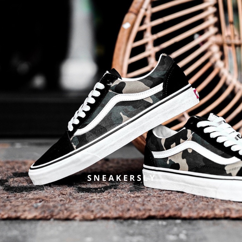 Vans Oldskool Classic Woodland Camo | Sepatu Vans Original 100%