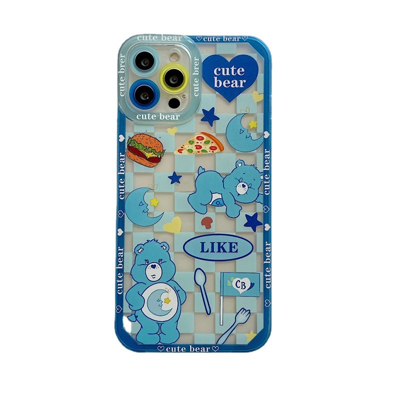 Soft Case Transparan Motif Beruang Untuk Iphone 13 Pro Max Mini 12 11 XS XR X 8 7 6 6s Plus SE2020