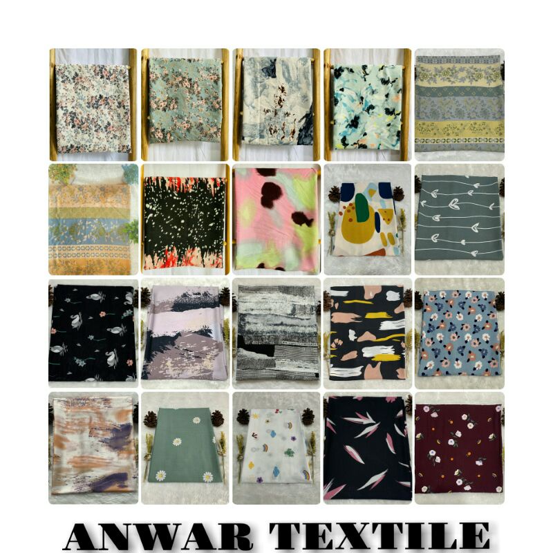 KAIN KATUN RAYON MOTIF VISCOSE  PREMIUM UNIQLO,BAHAN PAJAMAS DAILAY .