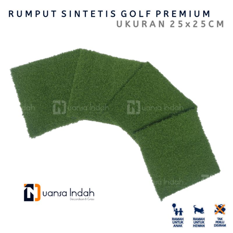 rumput sintetis golf premium 25x25 cm