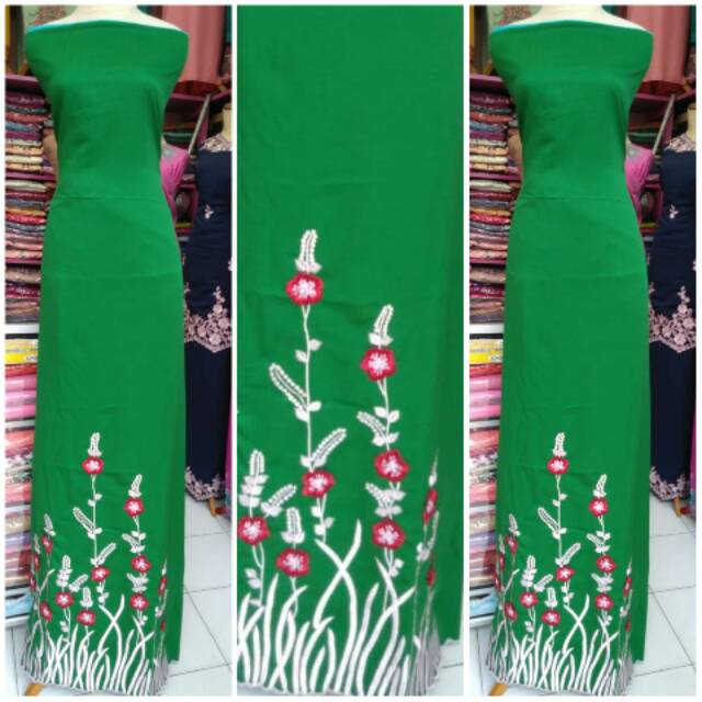 Bahan/Bakal Baju Gamis Campursari Bordir Manual Bukittinggi