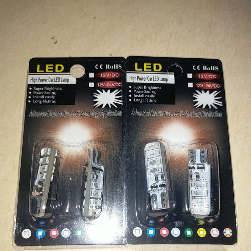  Lampu  kota Led  t10 lampu  senja 12volt 24 volt dua  warna  