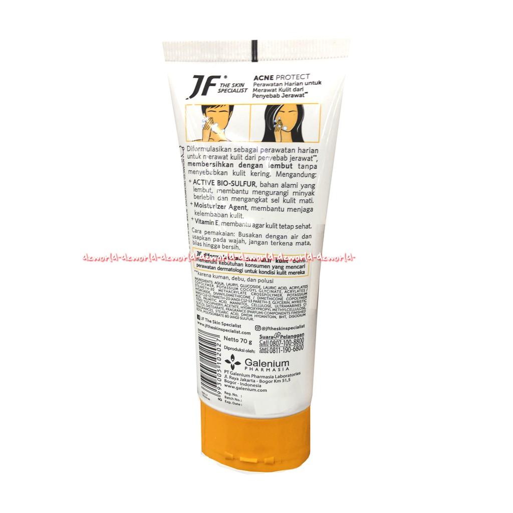 JF The Skin Facial 70gr Face Wash Sabun Wajah Muka Jerawat Acne Protect and Anti Acne