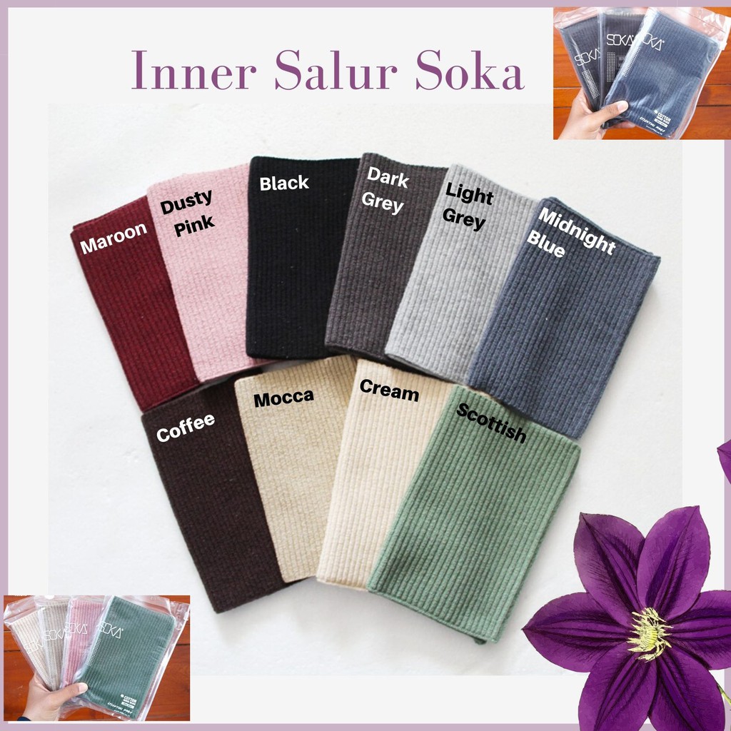 Ciput Bandana SOKA Essentials Rajut Salur &amp; Rajut Basic - Inner Hijab Anti Pusing