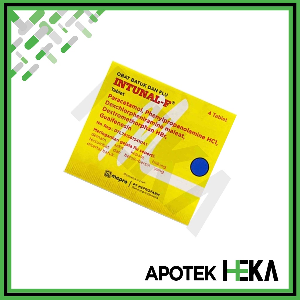 Intunal F Forte Kuning Tablet Strip isi 4 Tablet - Obat Flu Bersin (SEMARANG)