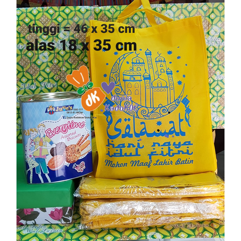 

Goody bag /tas tenteng kain spunbound Idul Fitri besar