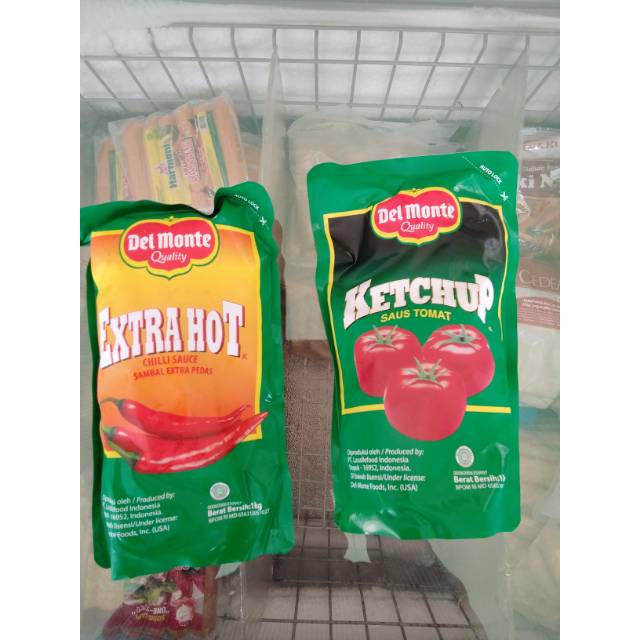 

Delmonte saos extra hot dan saos tomat berat 1kg