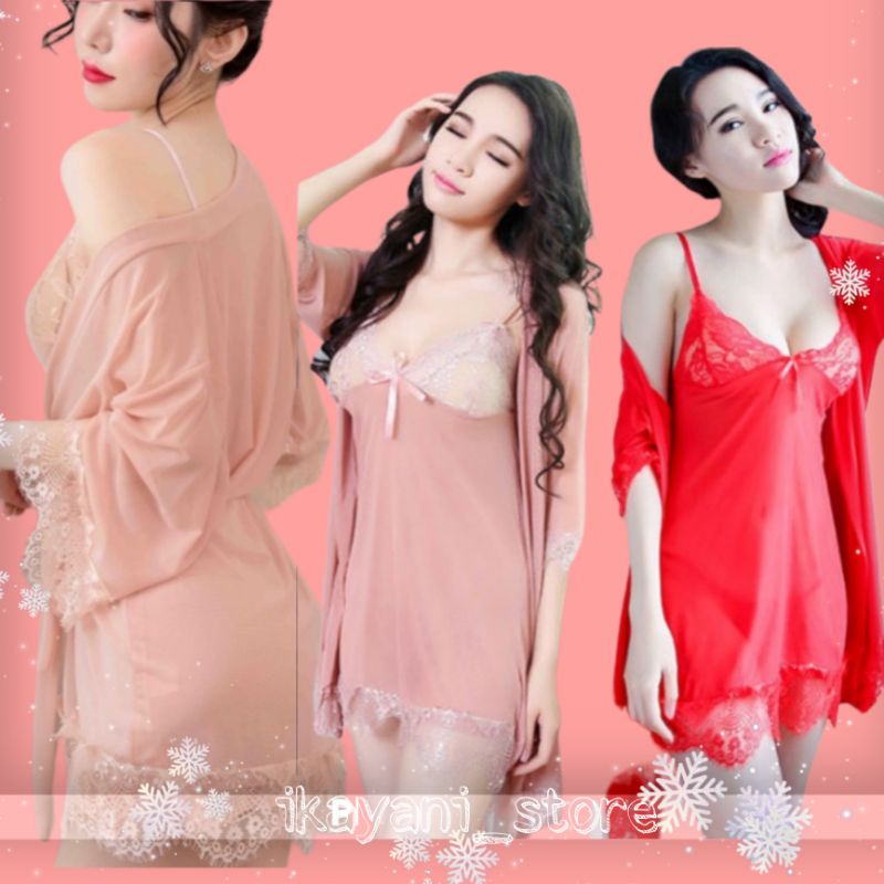 KIMONO LINGERIE COSPLAY BAJU HARAM PAKAIAN DALAM WANITA BAJU DINAS DEPAN SUAMI BODYCON DRESS BAJU DINAS MALAM DASTER SEXY BIG SIZE SLEEPWEAR SEXY-RANDOM