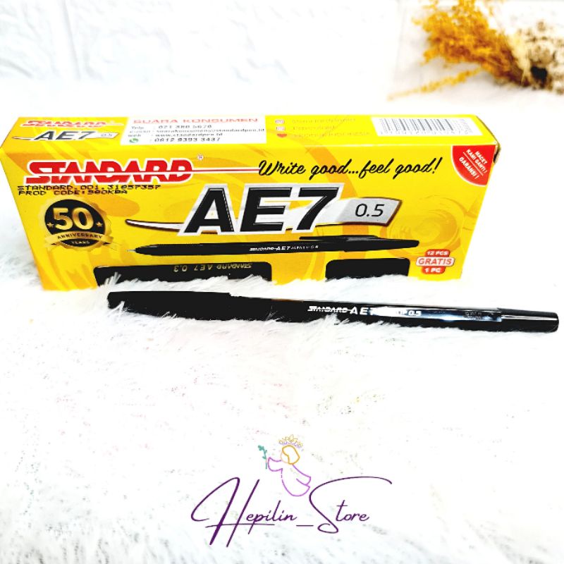 

Pulpen Standard AE7 Hitam ECER ORIGINAL 100% / Bolpoin Standard AE7 / Bolpen Standart / Ballpoint Standard AE7
