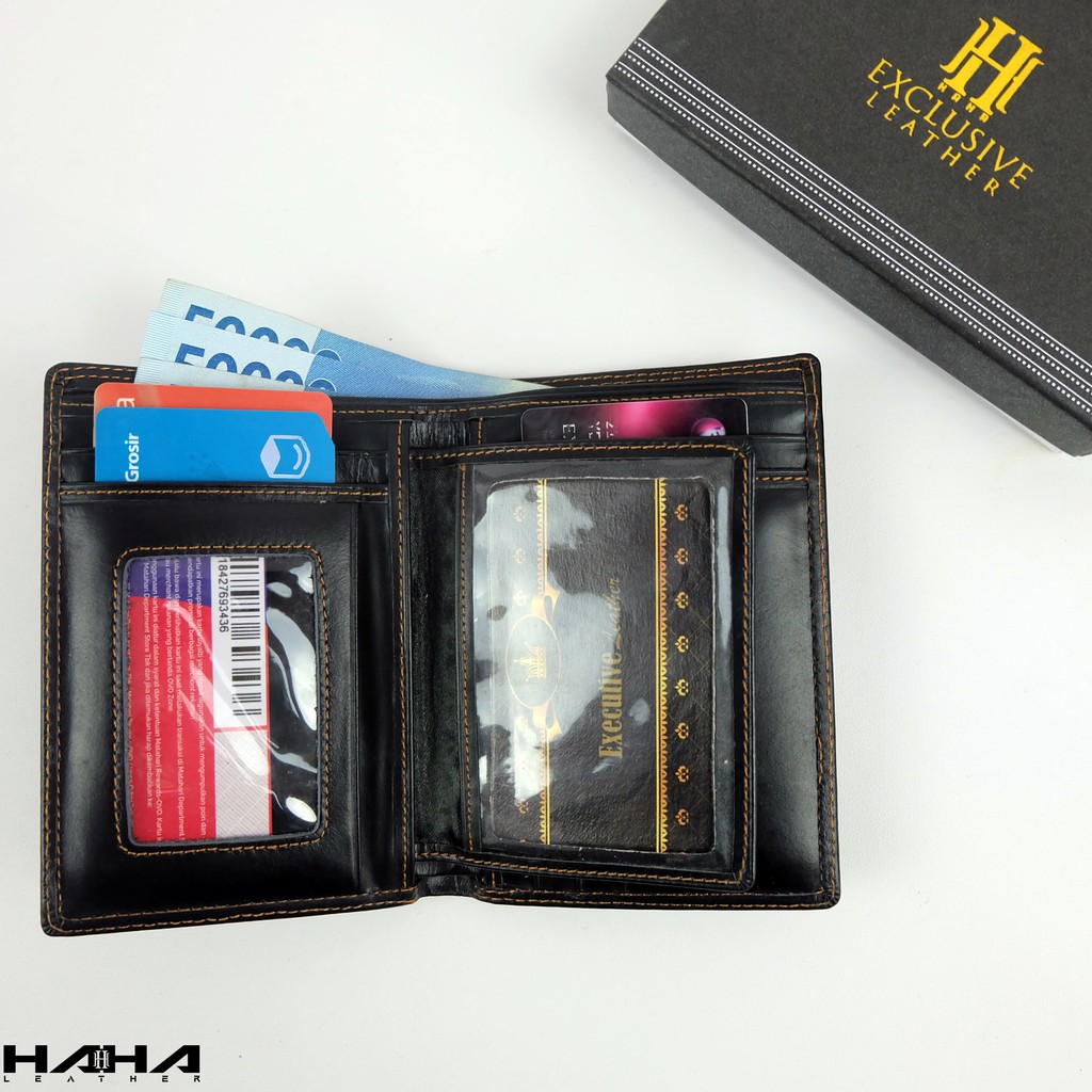 Dompet Pendek Lipat Pria BRONZE Bahan Kulit Asli - Originale Leather Wallet