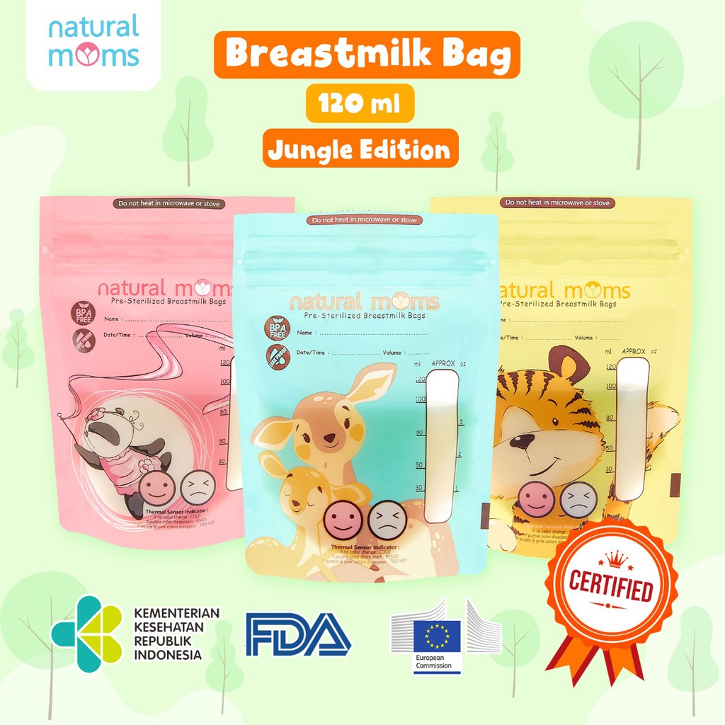 ❤ BELIA ❤ NATURAL MOMS Kantong ASI 100 120 150 | Thermal Sensor kantung susu bayi anak breast milk