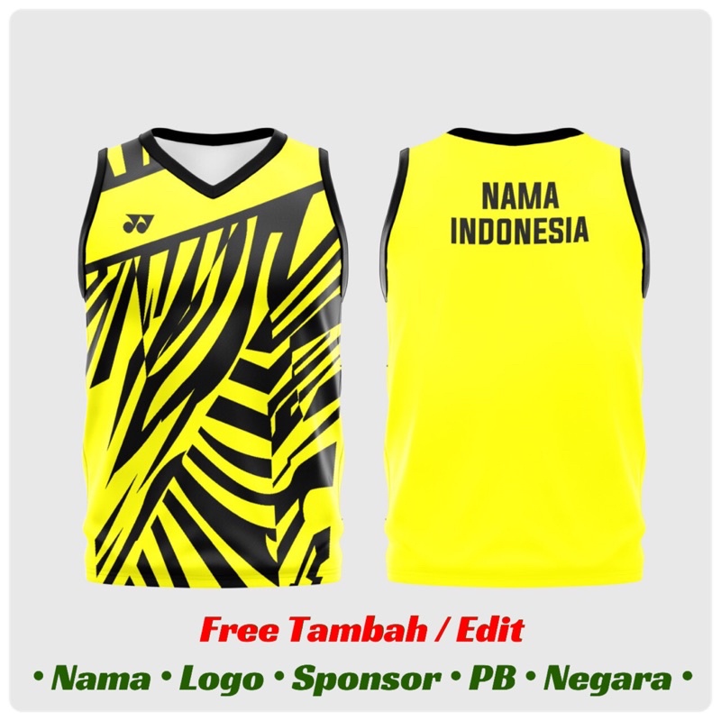 Jersey Bulutangis Badminton Custom | Baju Kaos Raket Bulutangkis Badminton MINION JUARA | BALI INDON
