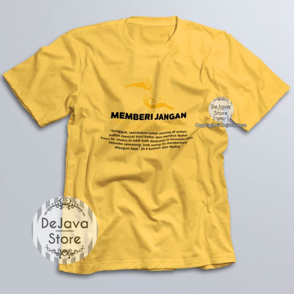 Kaos Dakwah Islami Memberi Jangan Meminta Baju Santri Religi Tshirt Distro Muslim Premium-4