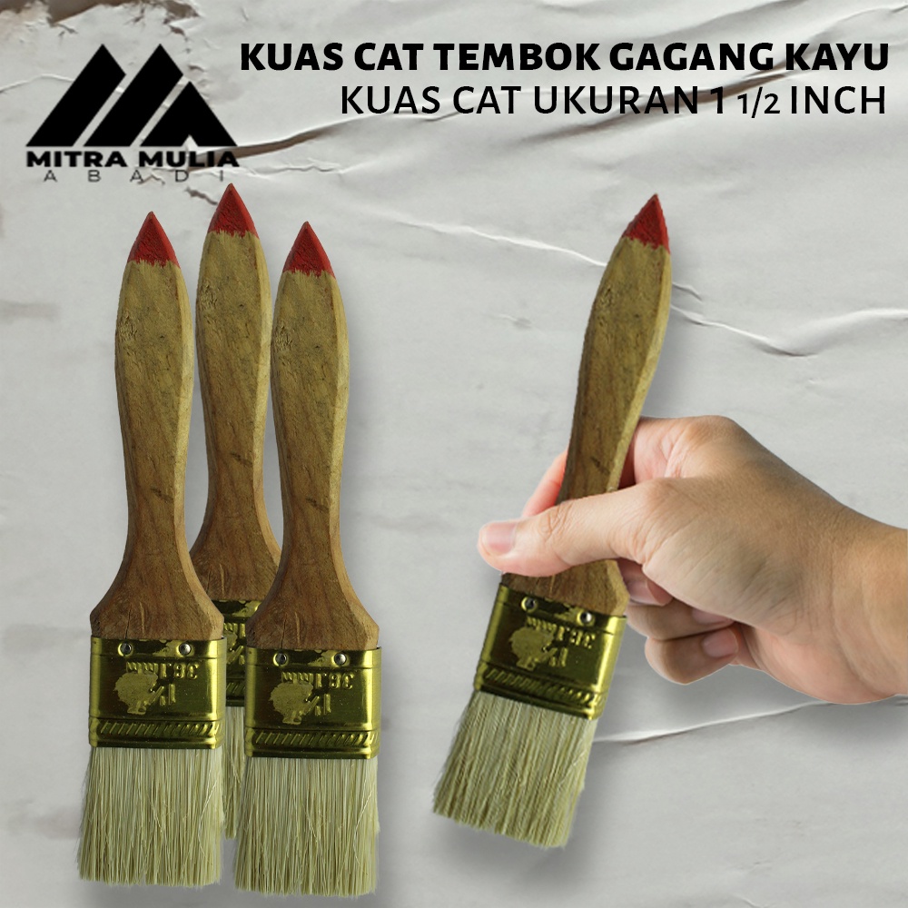 Kuas / Koas Cat Tembok Ukuran 1 1/2&quot; 1.5 inch inci | kuas cat dinding | kuas bulu halus