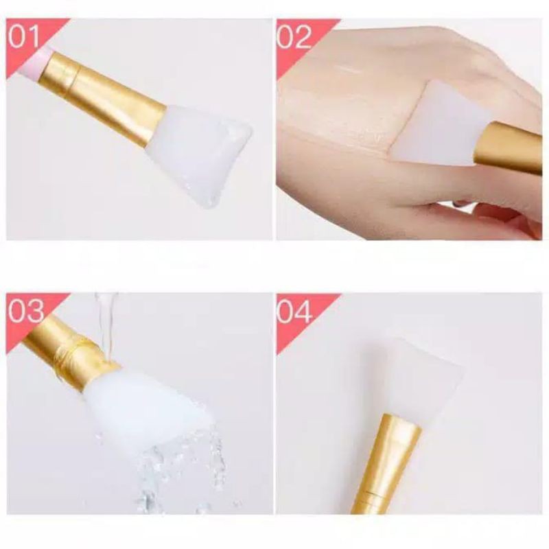 Kuas Masker Silikon Bening Silicone Transparan Make Up Brush