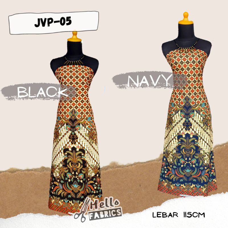 ( JVP-05 ) Kain Batik Meteran Bahan Katun Motif Tiga Negri Batik 3 Negeri Parang Kawung