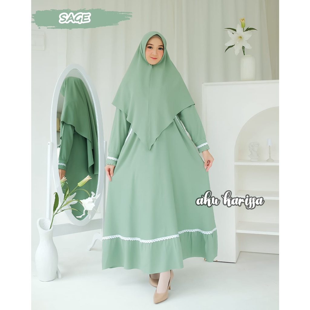 gamis riyanti devina qisty ori aku karissa set khimar terbaru original karisa dress seragaman pengajian komunitas