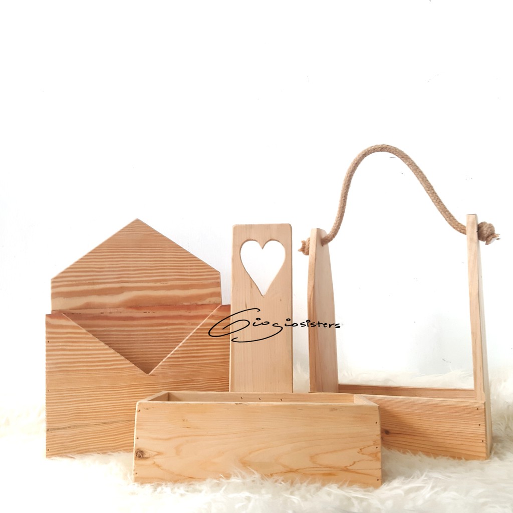 Flower Wooden Box | Flower Envelope | Box Kayu Serbaguna | Box Kayu