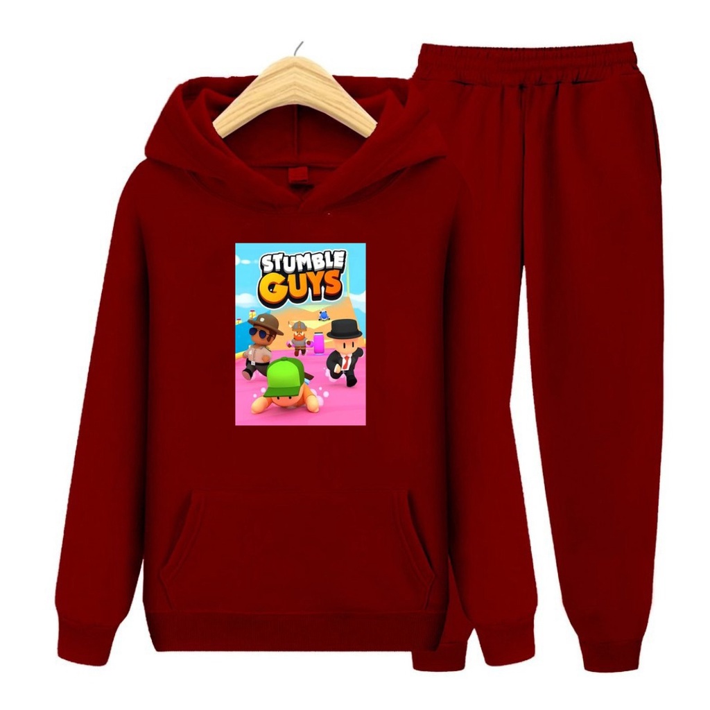 Setelan Sweater Hoodie Anak Stumble 02 SIZE S - XXL/set anak hoodie Topi