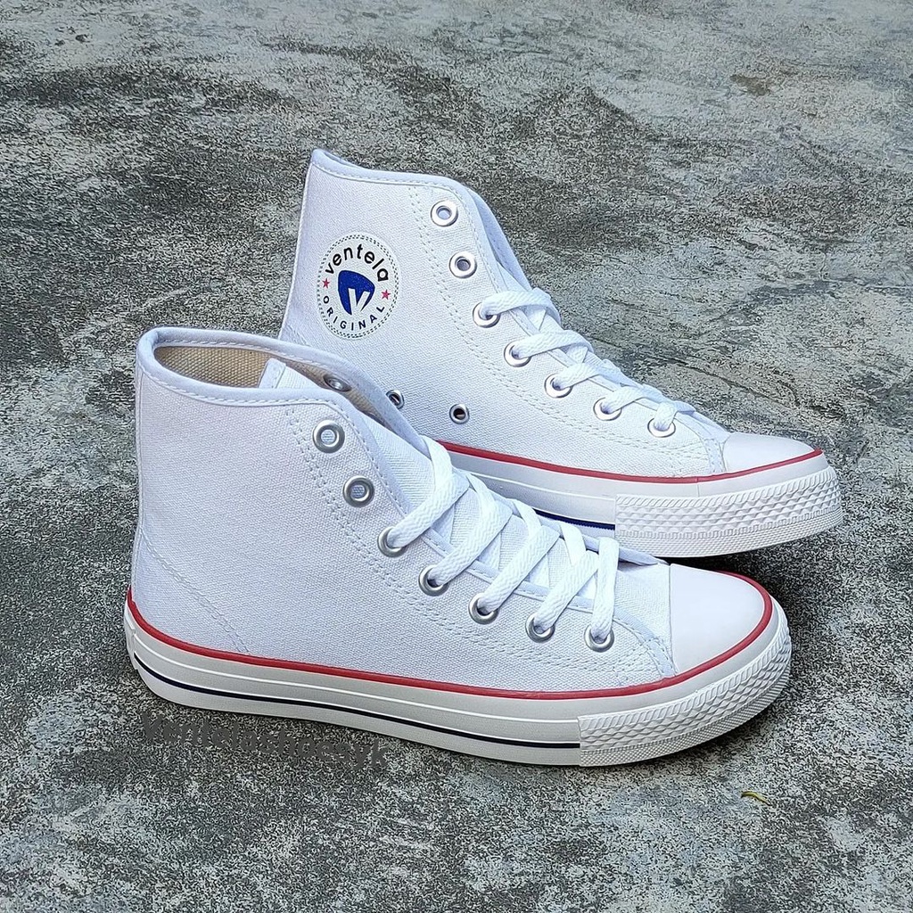 Ventela Ethnic Sepatu 70s Black Natural White High Low-E White Hi (Langka)