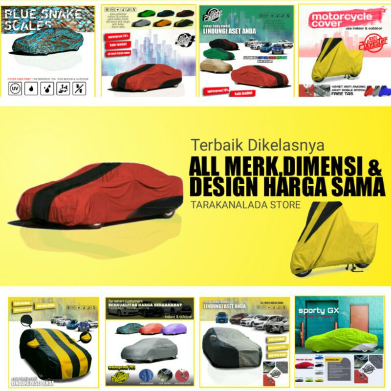 cover sarung mobil Brio Avanza Jazz Rush Cayla Ayla Sigra City Mercedes Vios Baleno Ignis Terios