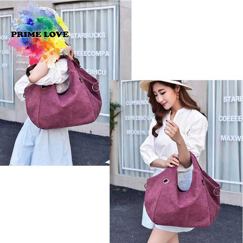 Tas Handbag Wanita Kanvas Polos Cantik Tas Canvas Wanita Elegan Terbaru - TW1847