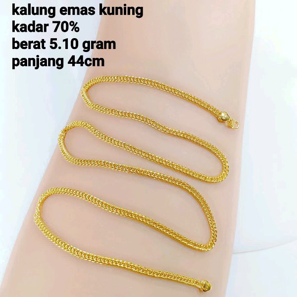 Kalung Emas Kuning Kadar 70 Persen 5 10 Gram Indonesia