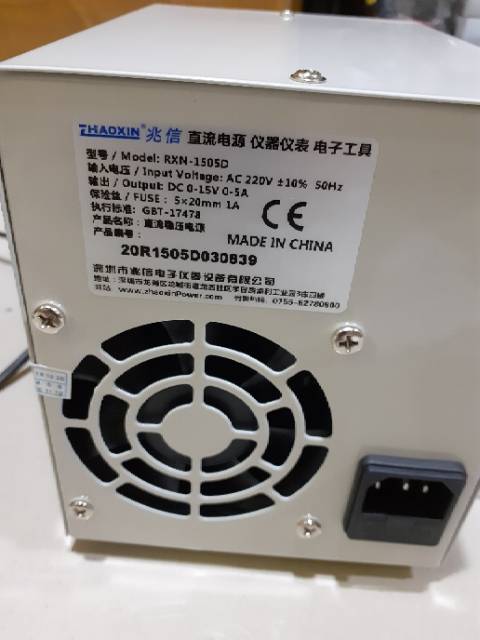 POWER SUPPLY ZHAOXIN RXN-1505D 5A