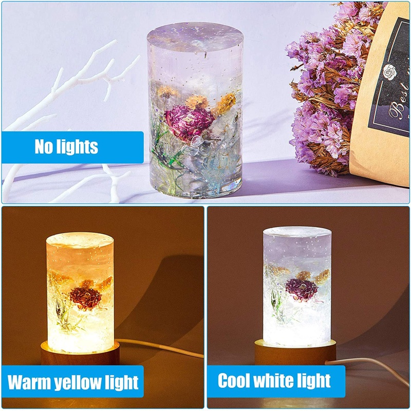 SIY  Handmade Cylinder Pillar Candle UV Crystal Epoxy Resin Mold  Plaster Silicone Mould DIY Crafts Wax Soaps Home Decorations Casting Tool