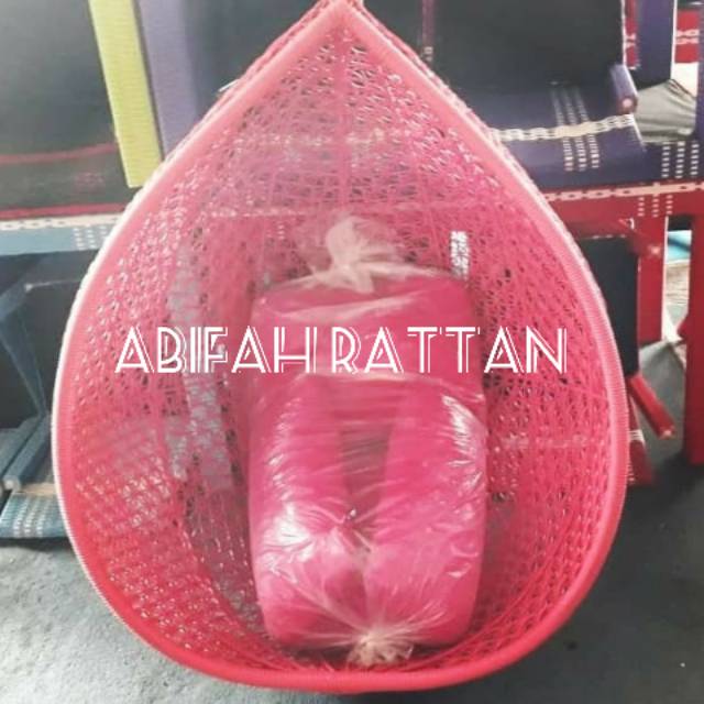 FREE ONGKIR Ayunan Gantung Rotan Sintetis (Kursi Ayunan & Bantal)