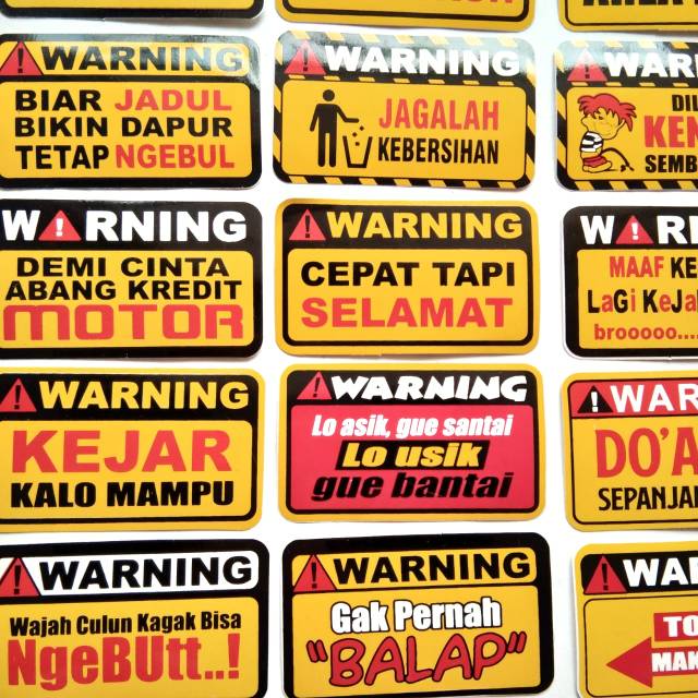 Kata Kata Lucu Stiker Mobil