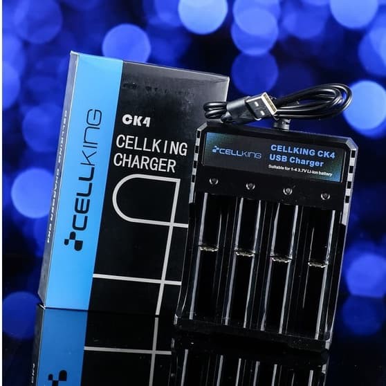 AUTHENTIC Charger CellKing CK4 Charger 4 Slot Charger Baterai