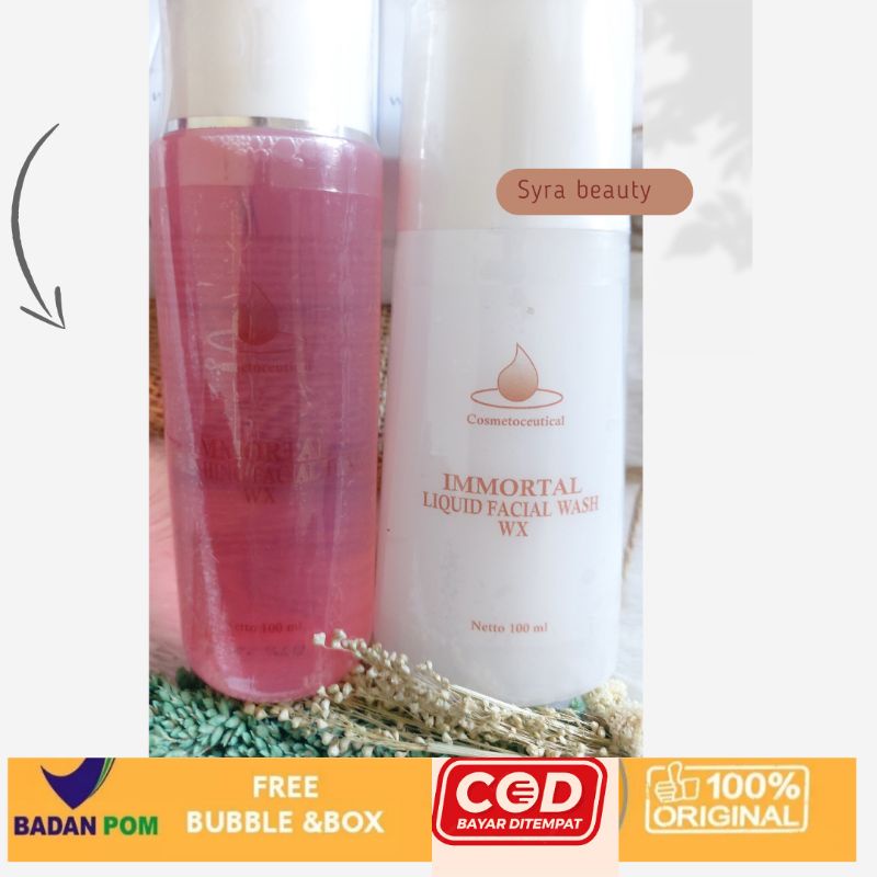 IMMORTAL LIQUID FACIAL WASH WX(SABUN WAJAH)/FACIAL TONER WX