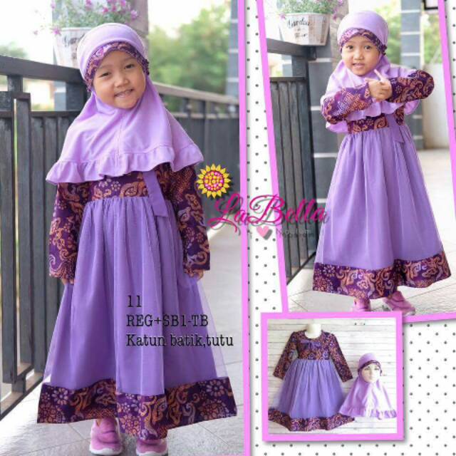 BAJU ANAK LABELLA/GAMIS PESTA/GAMIS BATIK TUTU