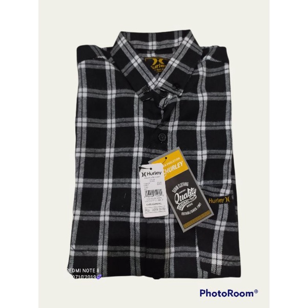 kemeja flanel/ flanel import/size M/ murah/ hurley