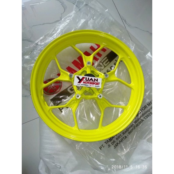 Velg depan Yamaha R25 Original Kuning