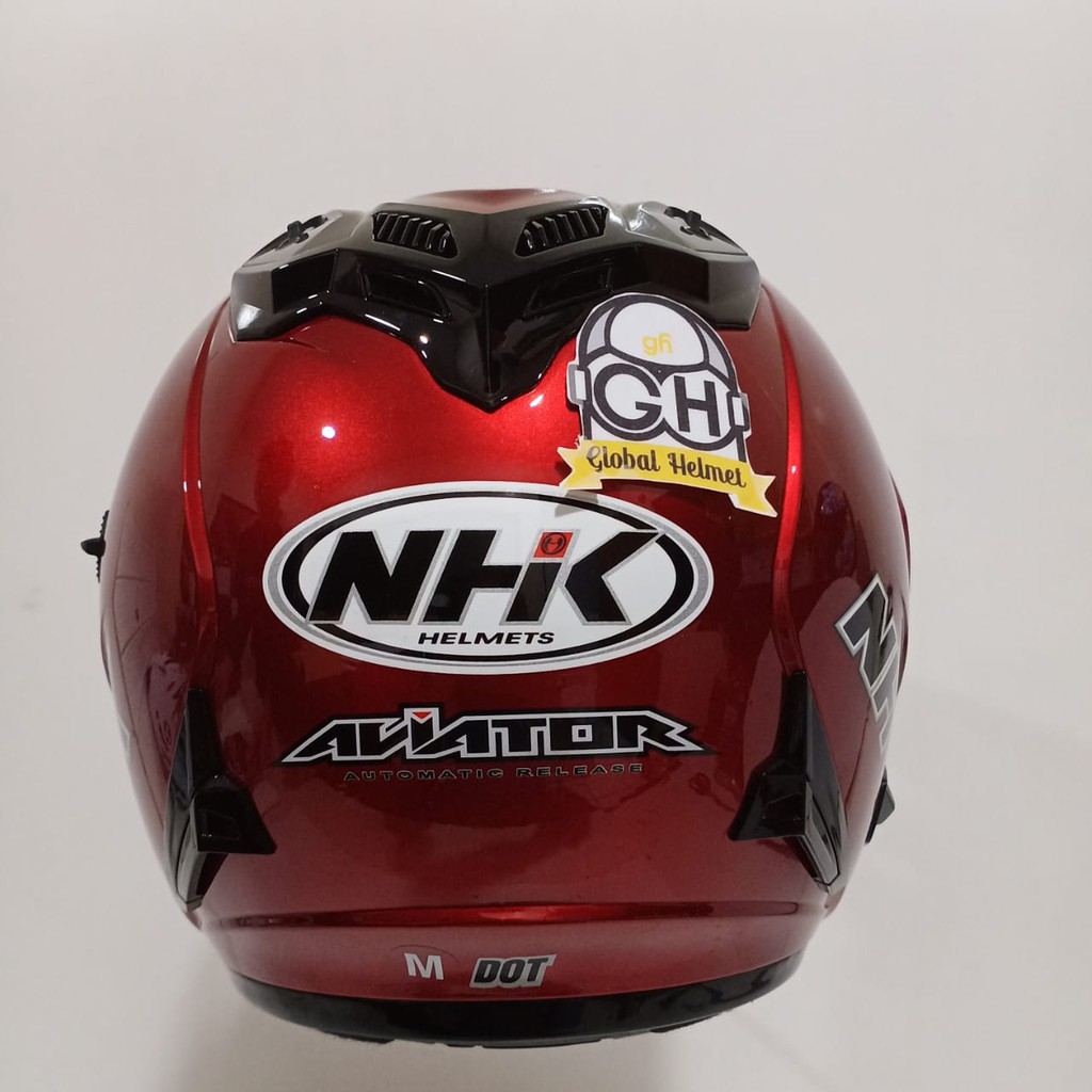 Helm NHK Halfface NHK Aviator Solid Royal Red Helm NHK Helm Motor NHK