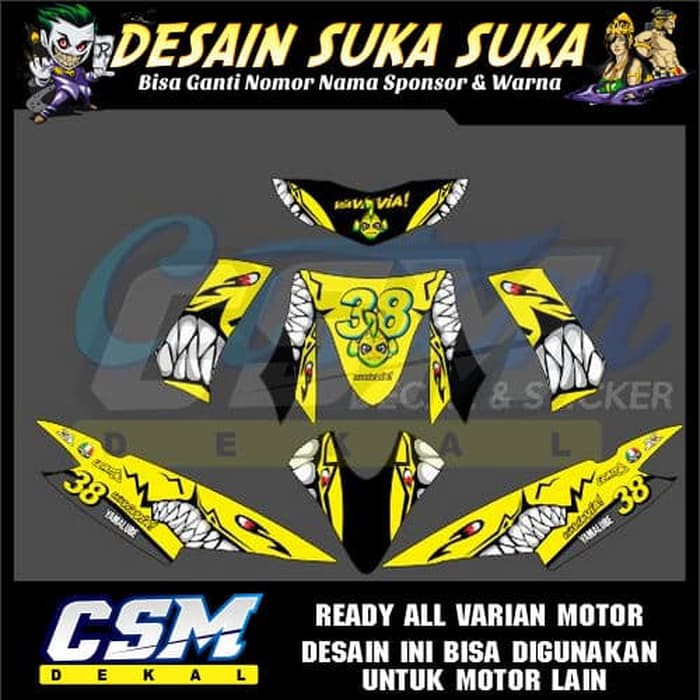 373 Dekal Decal Motor Mio Soul Karbu Old L S Stiker Sticker