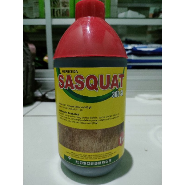 Herbisida Sasquat 300SL Kemasan 1Liter Obat Rumput Paraquat Diklorida Herbisida Kontak Pembasmi Gulma Pembasmi Rumput