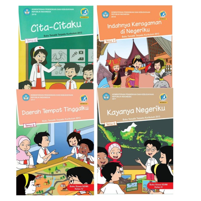 

❤BISA COD❤ buku tematik SD/MI kelas 4 tema 6,7,8,9 semester 2