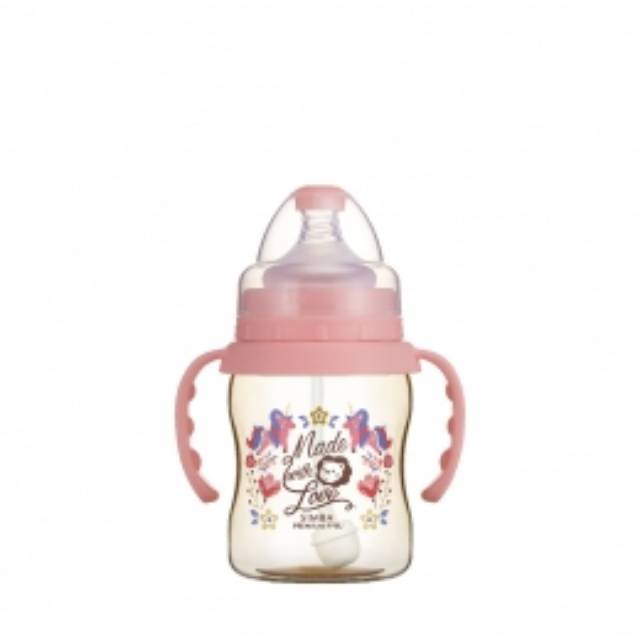 SIMBA Dorothy PPSU Wide Neck Feeding Bottle with Auto Straw &amp; Handle 200ml S61871 S61870 S61874