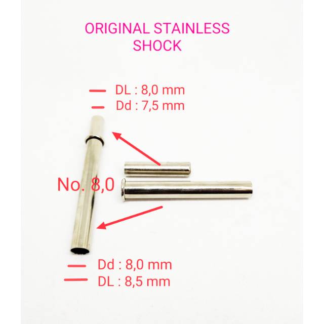 Shock Sog Sok Joint Pipa Besi Stainless No 8.0 ORI Sok Sambungan Joran Pancing Sambung Fiber Carbon